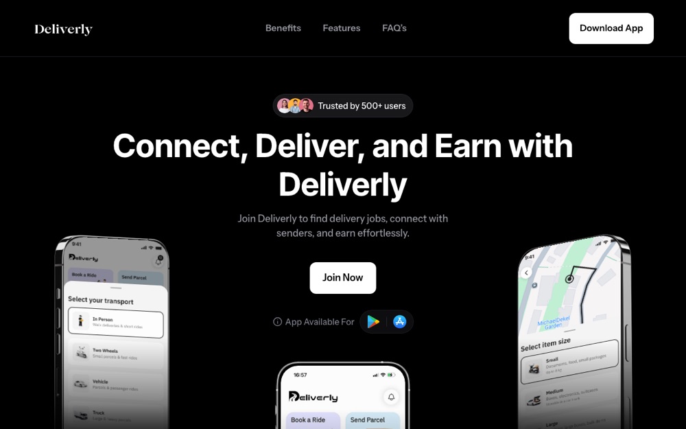 Deliverly delivery app